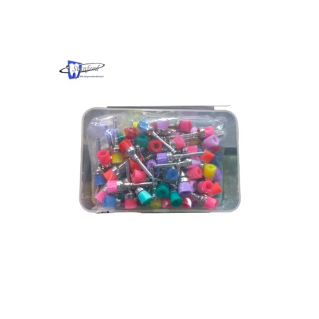 Cepillo copa profiláctica multicolor caja c/100 pzs