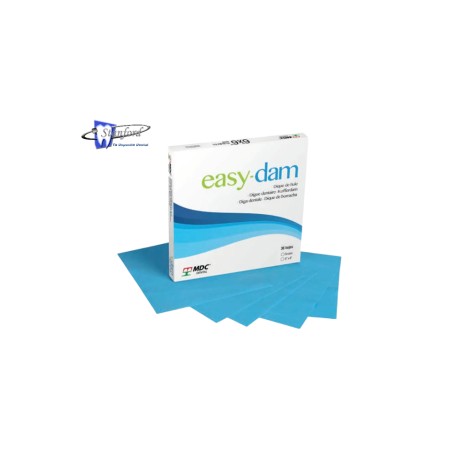 Dique de hule easy dam 6×6 azul